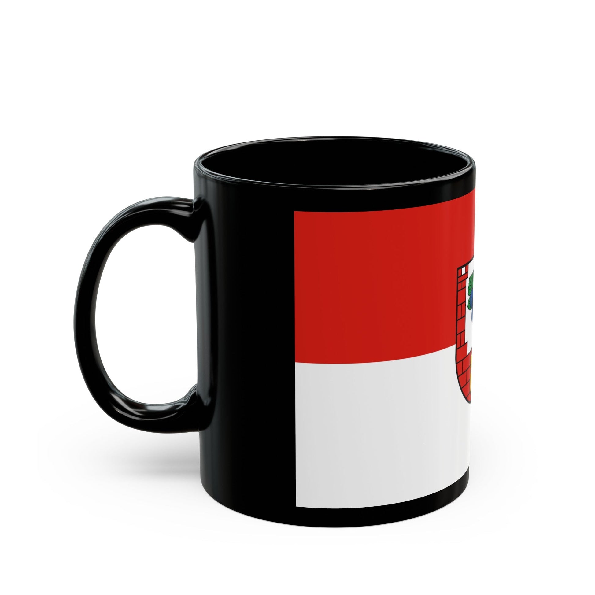 Flag of Burgenlandkreis Germany - Black Coffee Mug-The Sticker Space