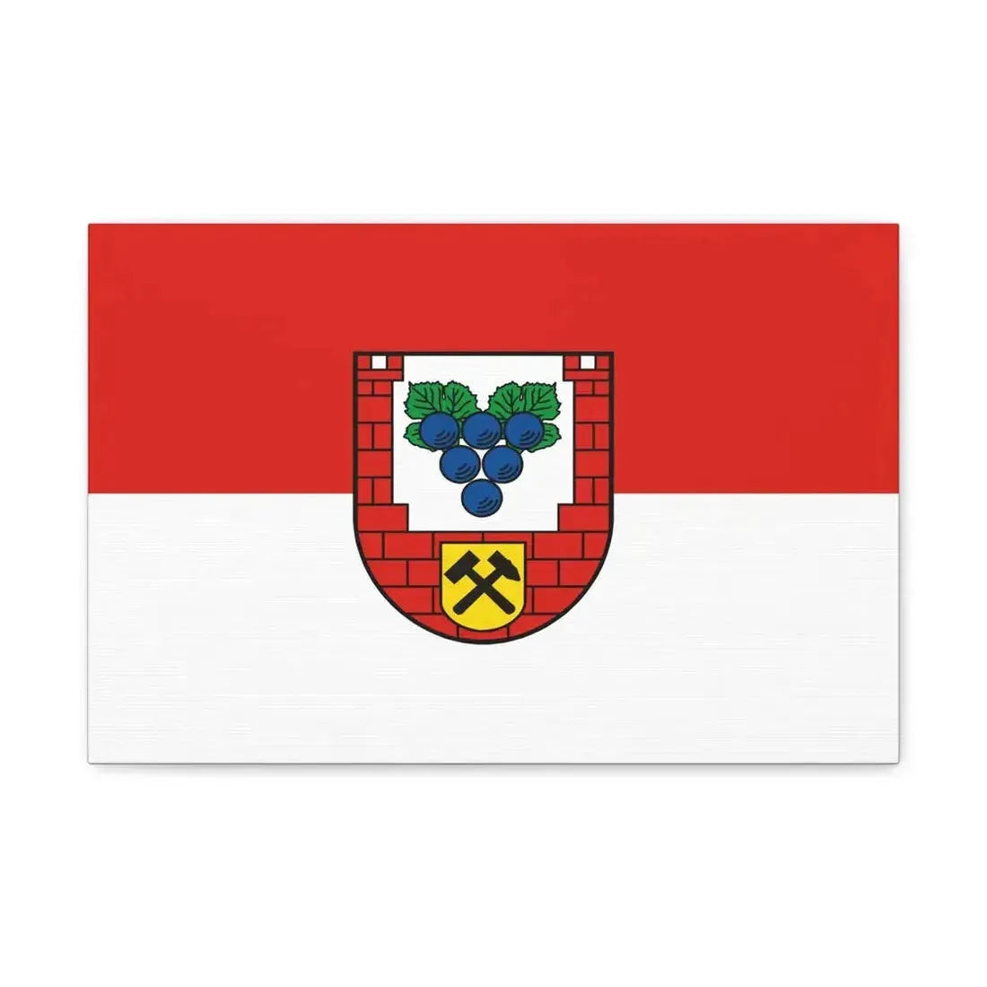Flag of Burgenlandkreis Germany - Canvas Wall Art 18″ x 12″ 1.25" - The Sticker Space