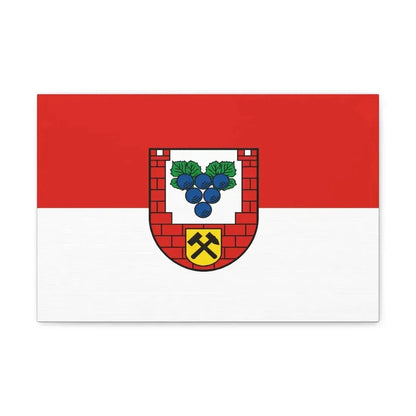 Flag of Burgenlandkreis Germany - Canvas Wall Art 18″ x 12″ 1.25" - The Sticker Space