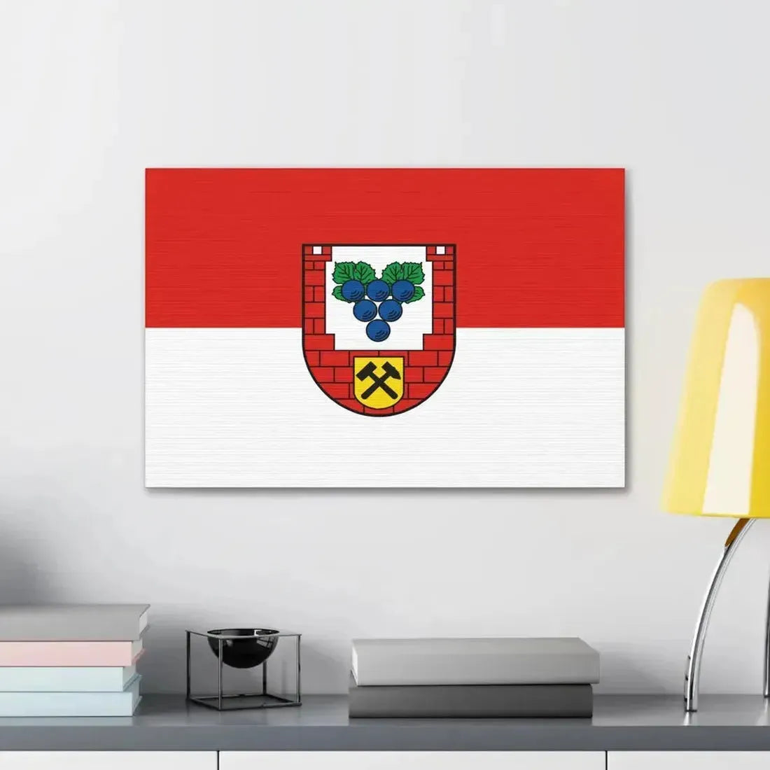 Flag of Burgenlandkreis Germany - Canvas Wall Art - The Sticker Space