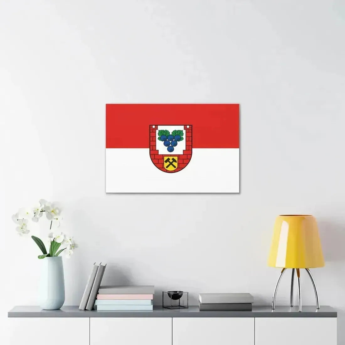 Flag of Burgenlandkreis Germany - Canvas Wall Art - The Sticker Space