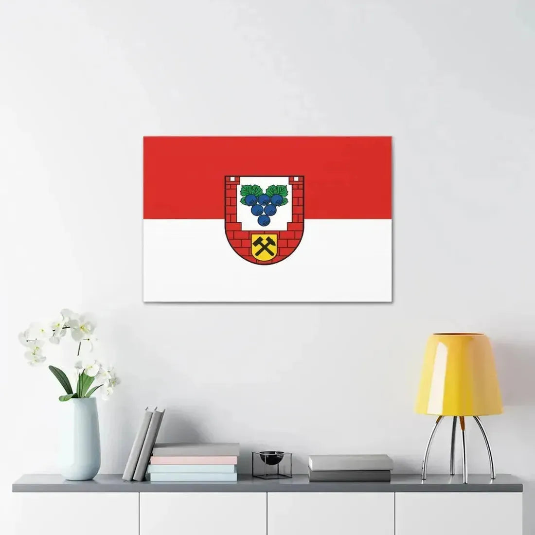 Flag of Burgenlandkreis Germany - Canvas Wall Art - The Sticker Space