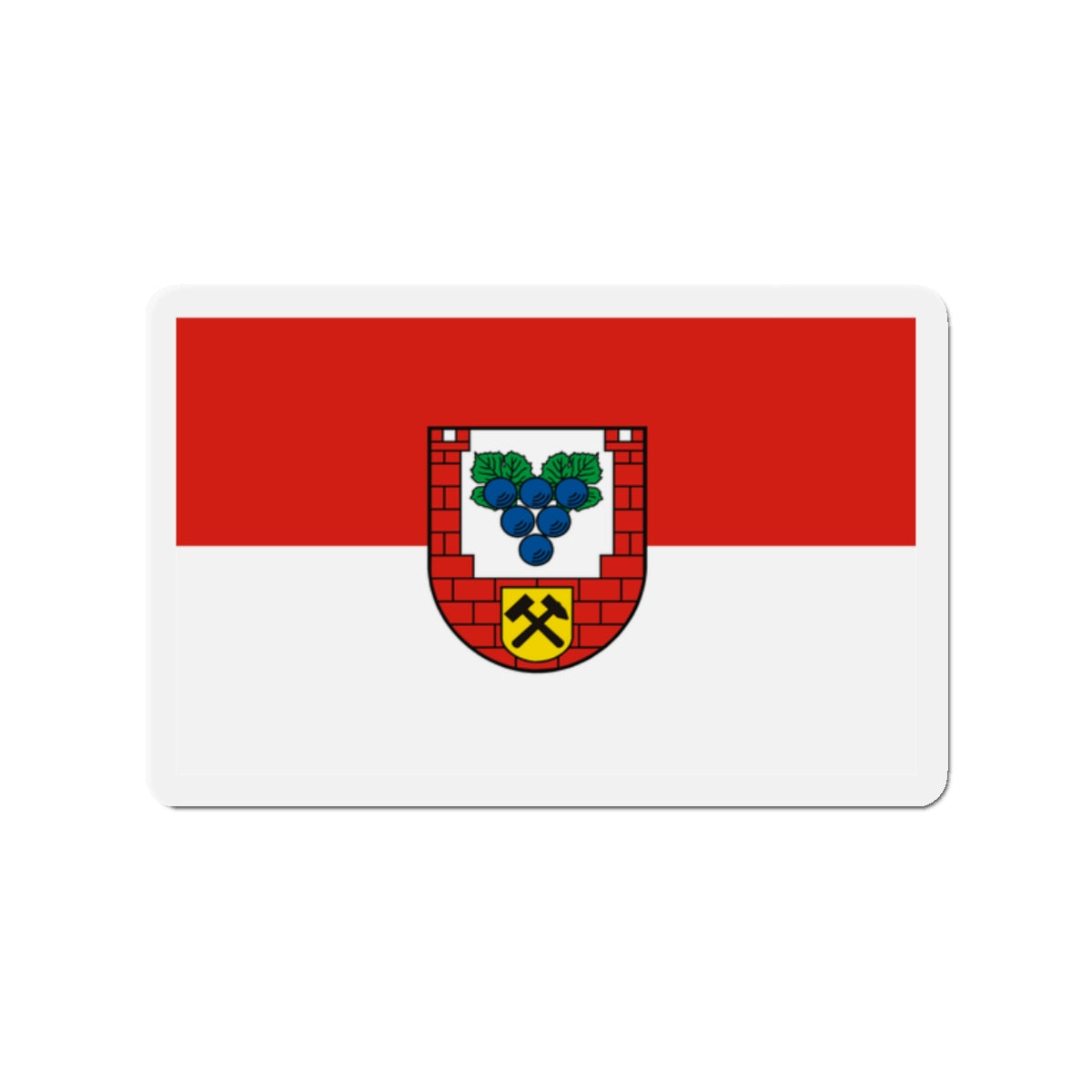 Flag of Burgenlandkreis Germany - Die-Cut Magnet-2" x 2"-The Sticker Space