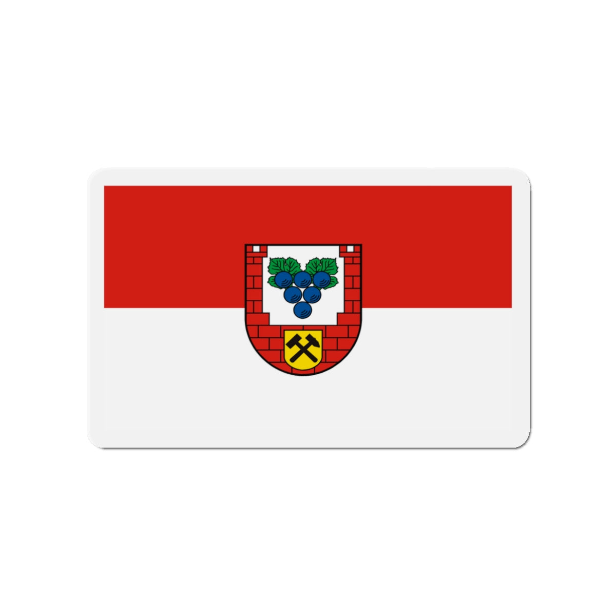 Flag of Burgenlandkreis Germany - Die-Cut Magnet-3" x 3"-The Sticker Space