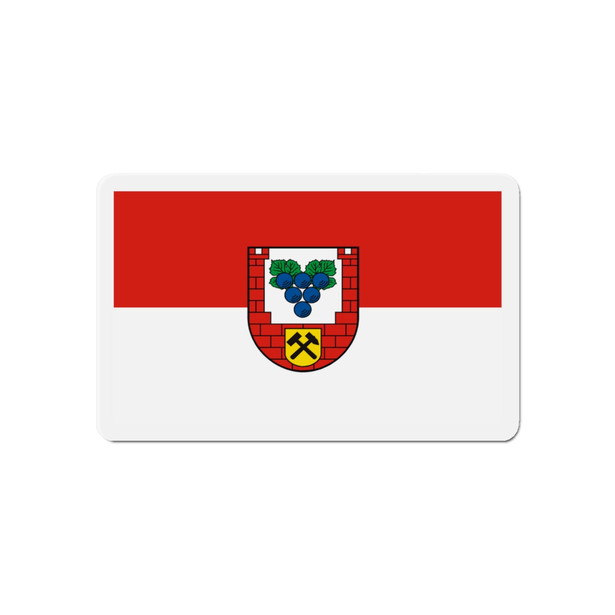 Flag of Burgenlandkreis Germany - Die-Cut Magnet-6 × 6"-The Sticker Space