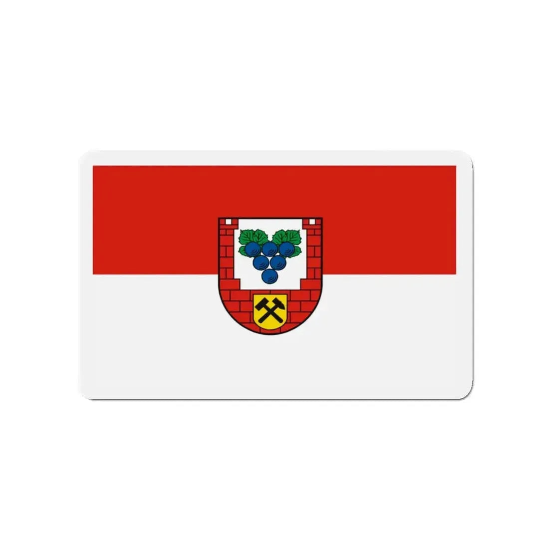 Flag of Burgenlandkreis Germany - Refrigerator Magnet 3 Inch - The Sticker Space