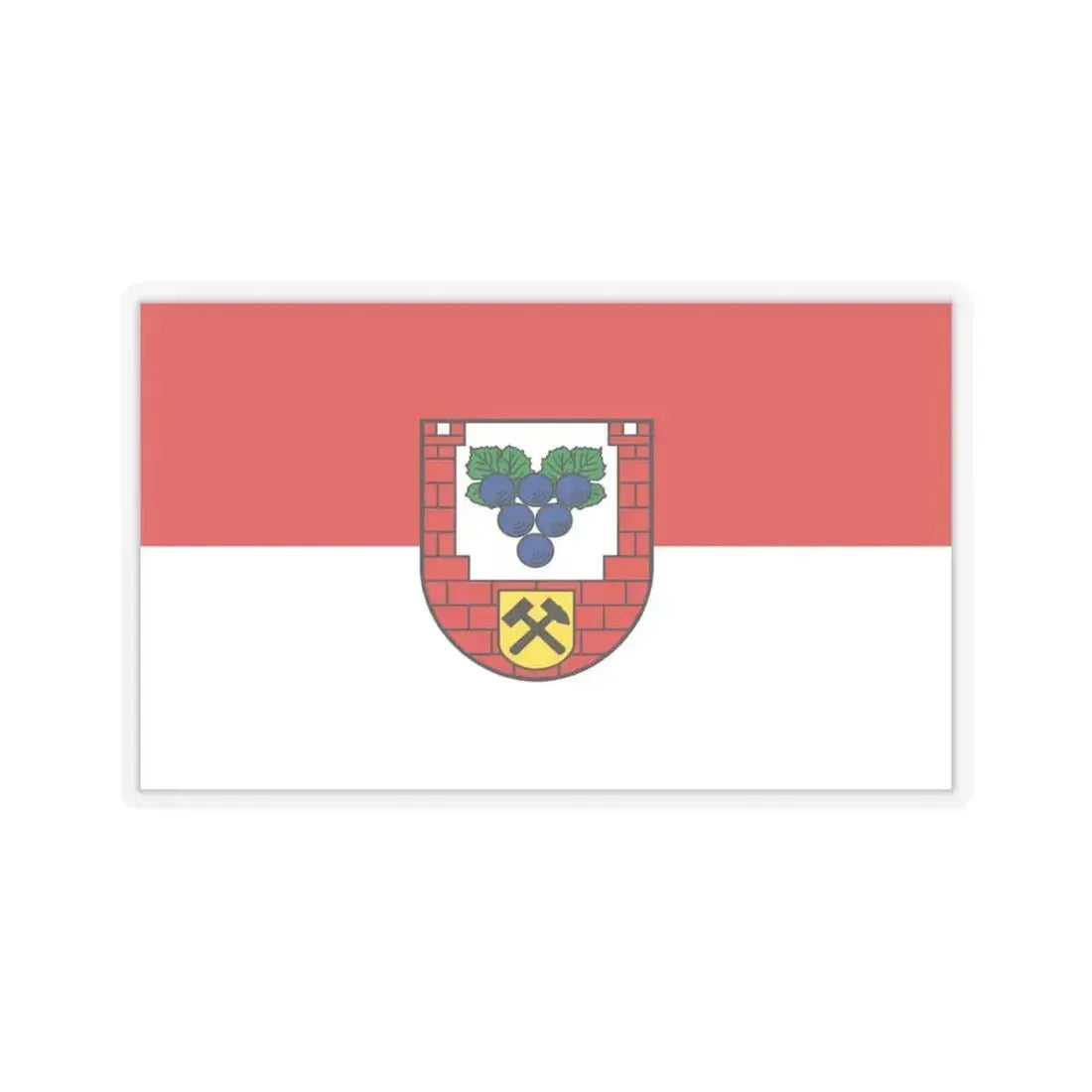 Flag of Burgenlandkreis Germany - STICKER Vinyl Kiss-Cut Decal 6 Inch Transparent - The Sticker Space