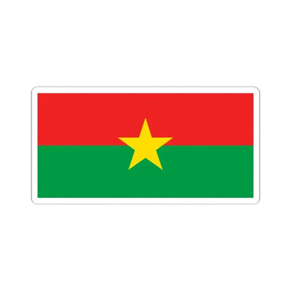 Flag of Burkina Faso 2-1 (Burkina Faso) STICKER Vinyl Kiss-Cut Decal 2 Inch White - The Sticker Space