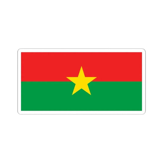 Flag of Burkina Faso 2-1 (Burkina Faso) STICKER Vinyl Kiss-Cut Decal 2 Inch White - The Sticker Space