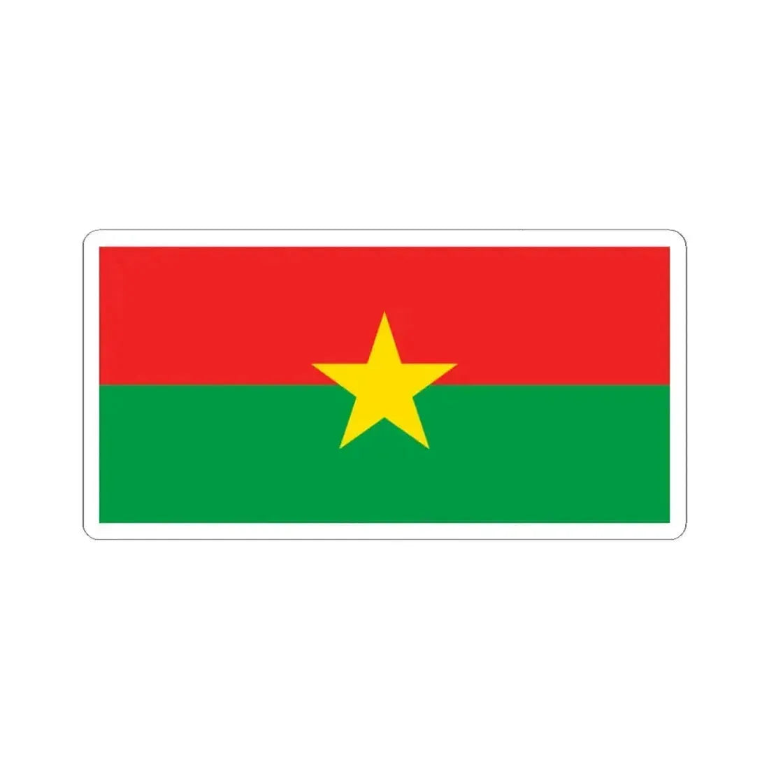 Flag of Burkina Faso 2-1 (Burkina Faso) STICKER Vinyl Kiss-Cut Decal 3 Inch White - The Sticker Space