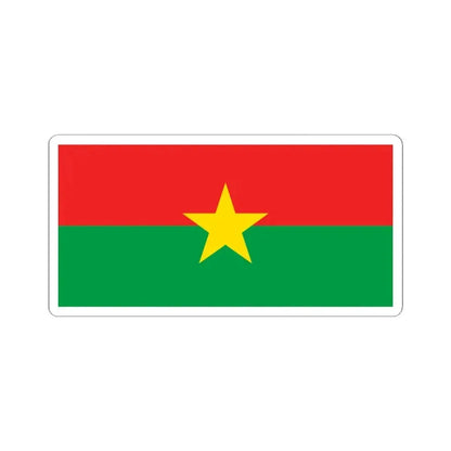 Flag of Burkina Faso 2-1 (Burkina Faso) STICKER Vinyl Kiss-Cut Decal 3 Inch White - The Sticker Space