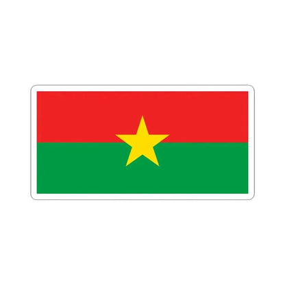 Flag of Burkina Faso 2-1 (Burkina Faso) STICKER Vinyl Kiss-Cut Decal 4 Inch White - The Sticker Space