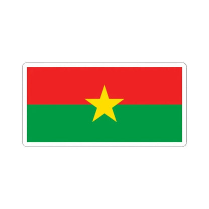 Flag of Burkina Faso 2-1 (Burkina Faso) STICKER Vinyl Kiss-Cut Decal 6 Inch White - The Sticker Space