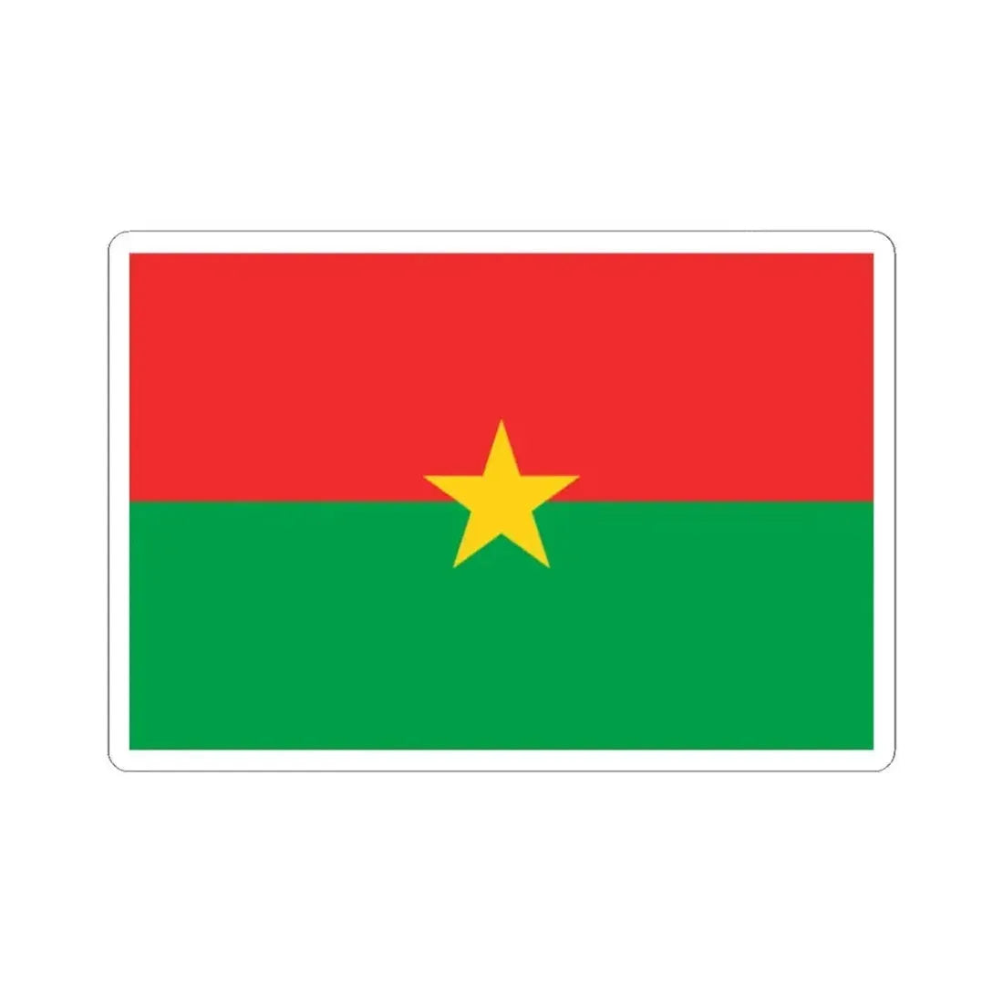 Flag of Burkina Faso (Burkina Faso) STICKER Vinyl Kiss-Cut Decal 2 Inch White - The Sticker Space