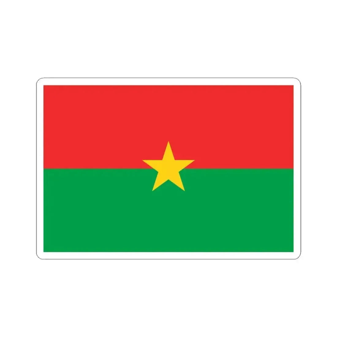 Flag of Burkina Faso (Burkina Faso) STICKER Vinyl Kiss-Cut Decal 3 Inch White - The Sticker Space