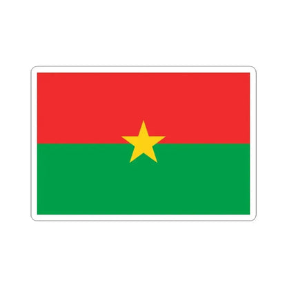 Flag of Burkina Faso (Burkina Faso) STICKER Vinyl Kiss-Cut Decal 3 Inch White - The Sticker Space