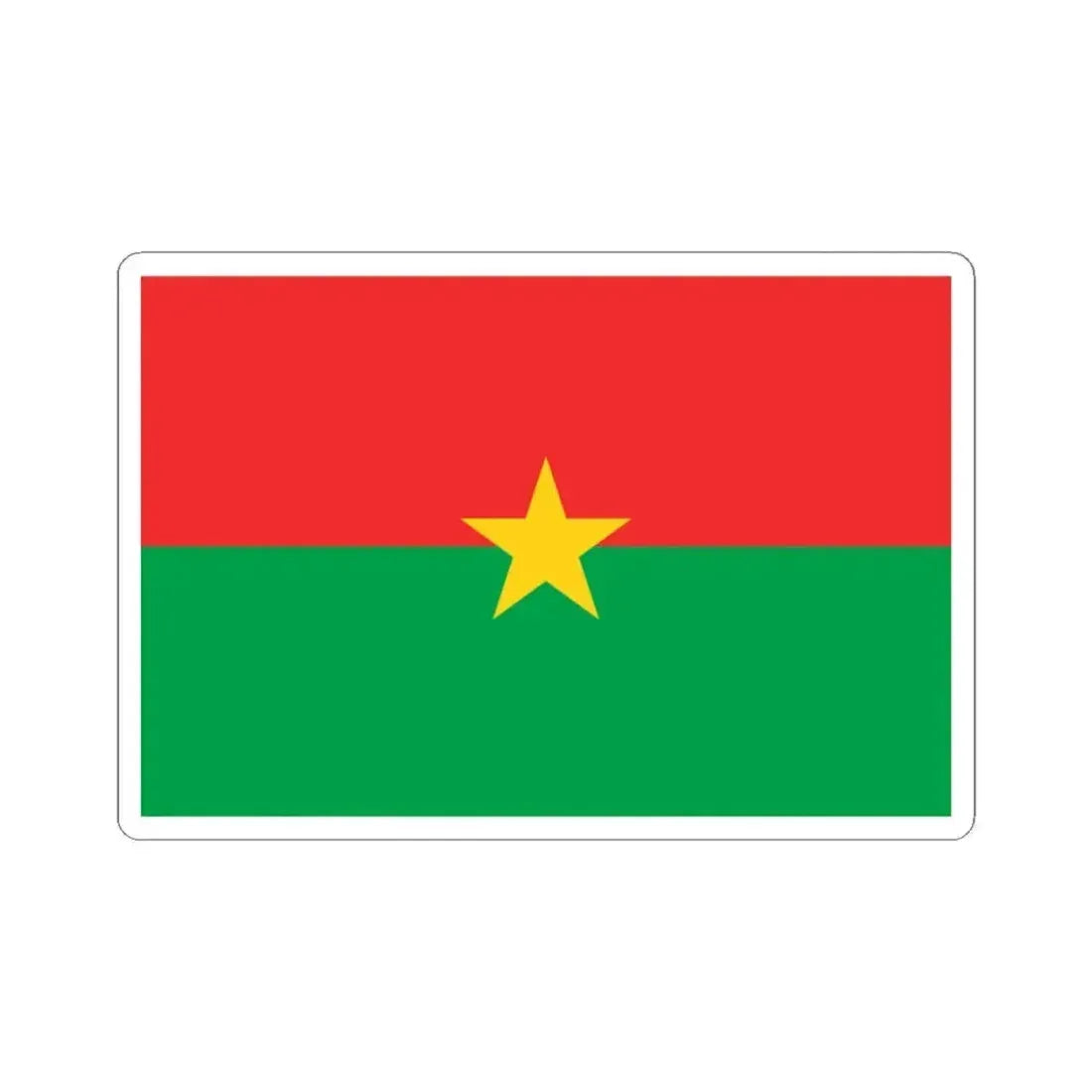Flag of Burkina Faso (Burkina Faso) STICKER Vinyl Kiss-Cut Decal 4 Inch White - The Sticker Space