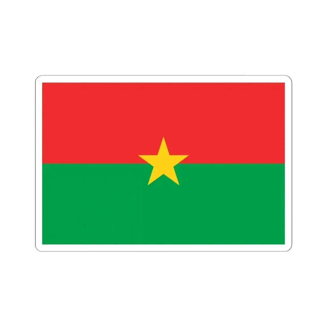 Flag of Burkina Faso (Burkina Faso) STICKER Vinyl Kiss-Cut Decal 6 Inch White - The Sticker Space