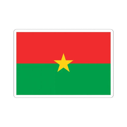 Flag of Burkina Faso (Burkina Faso) STICKER Vinyl Kiss-Cut Decal 6 Inch White - The Sticker Space