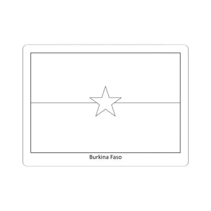 Flag of Burkina Faso colouring page (Burkina Faso) STICKER Vinyl Kiss-Cut Decal 2 Inch White - The Sticker Space