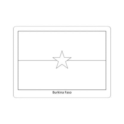 Flag of Burkina Faso colouring page (Burkina Faso) STICKER Vinyl Kiss-Cut Decal 3 Inch White - The Sticker Space