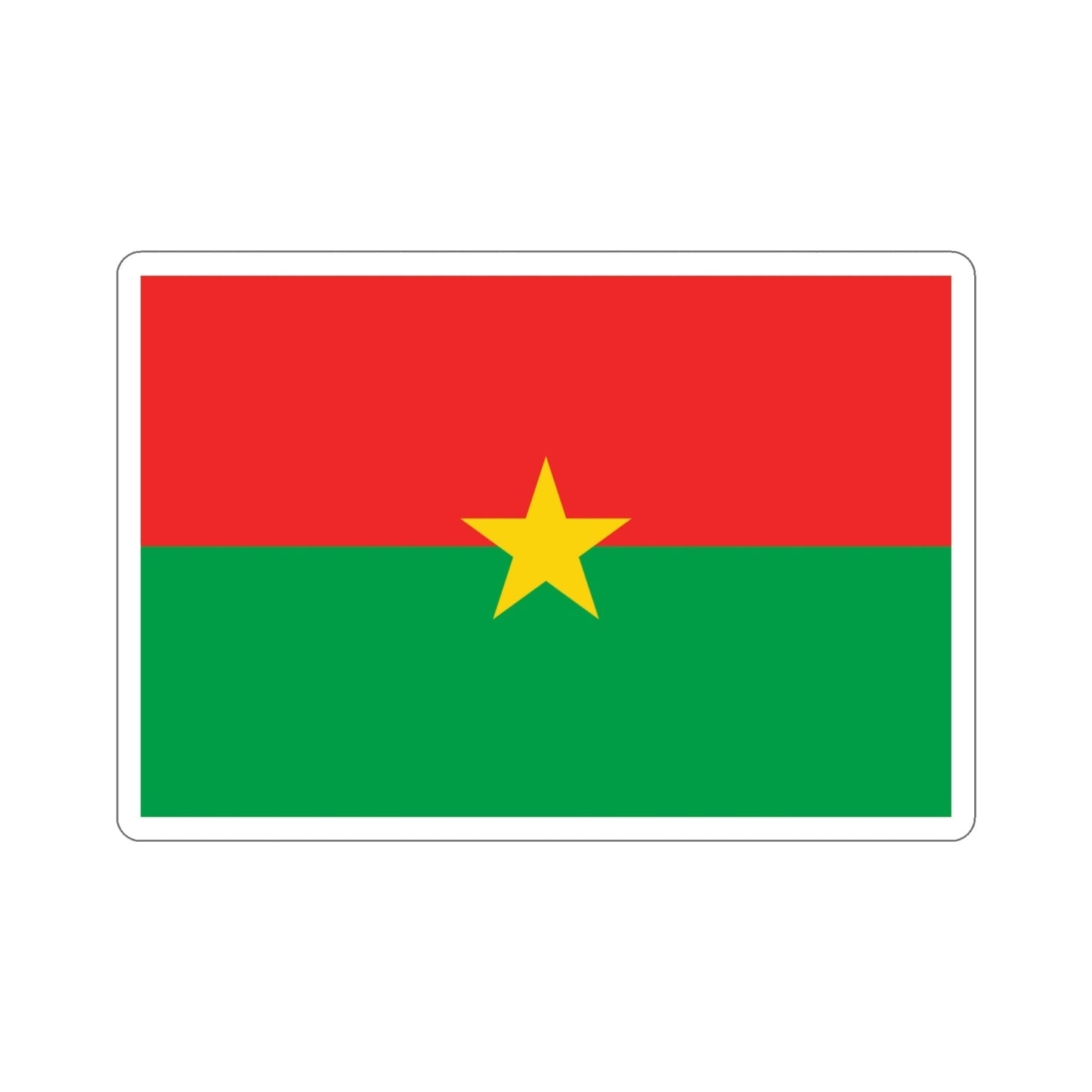 Flag of Burkina Faso STICKER Vinyl Die-Cut Decal-4 Inch-The Sticker Space