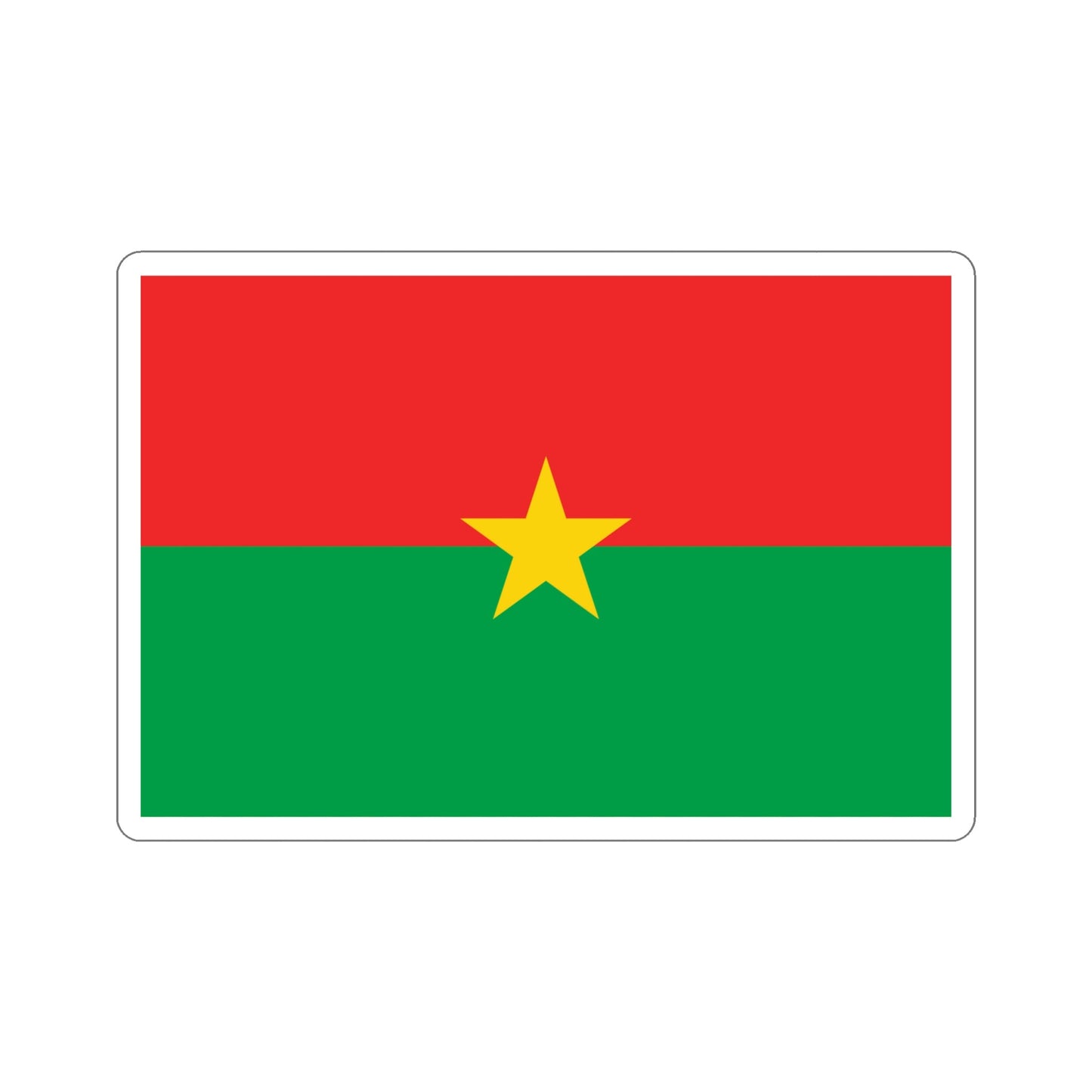 Flag of Burkina Faso STICKER Vinyl Die-Cut Decal-5 Inch-The Sticker Space