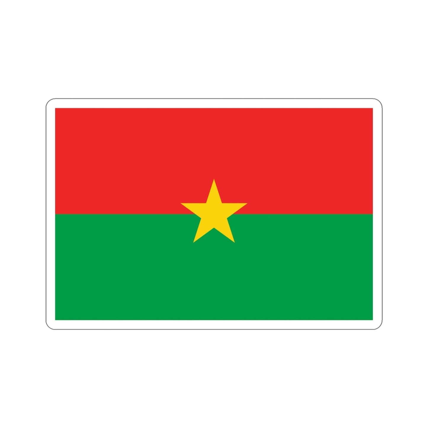 Flag of Burkina Faso STICKER Vinyl Die-Cut Decal-6 Inch-The Sticker Space