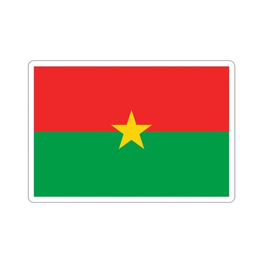 Flag of Burkina Faso STICKER Vinyl Die-Cut Decal-6 Inch-The Sticker Space