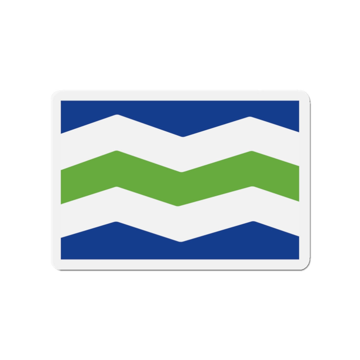 Flag of Burlington Vermont - Die-Cut Magnet-3" x 3"-The Sticker Space