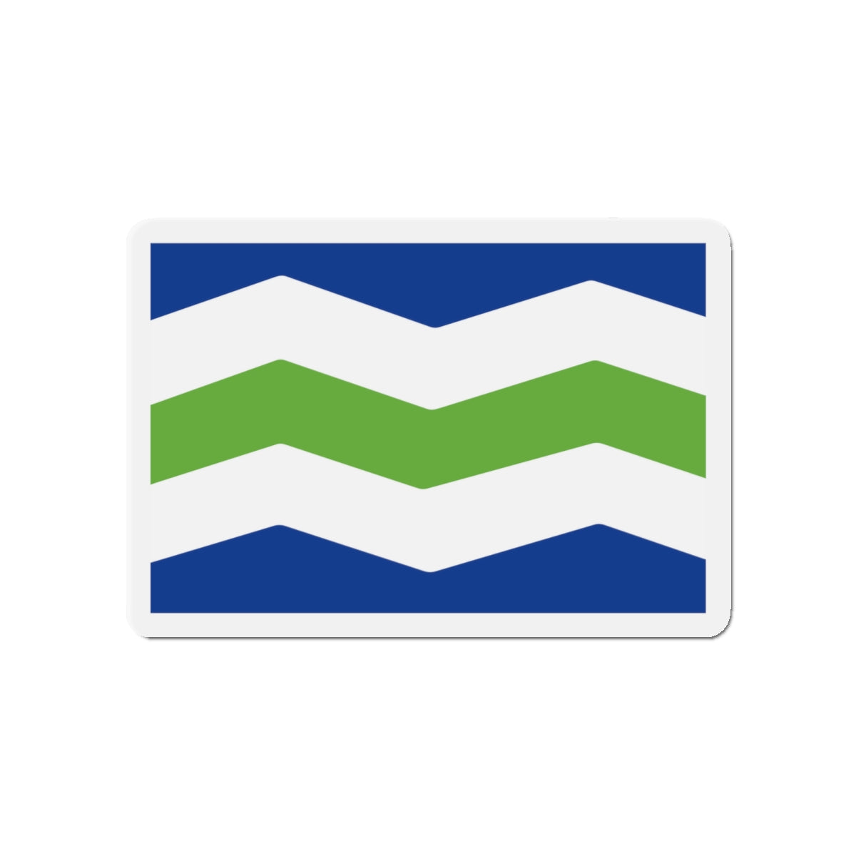 Flag of Burlington Vermont - Die-Cut Magnet-4" x 4"-The Sticker Space