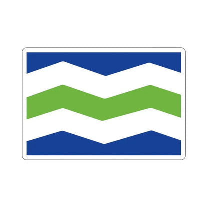 Flag of Burlington, Vermont - STICKER Vinyl Kiss-Cut Decal 4 Inch White - The Sticker Space