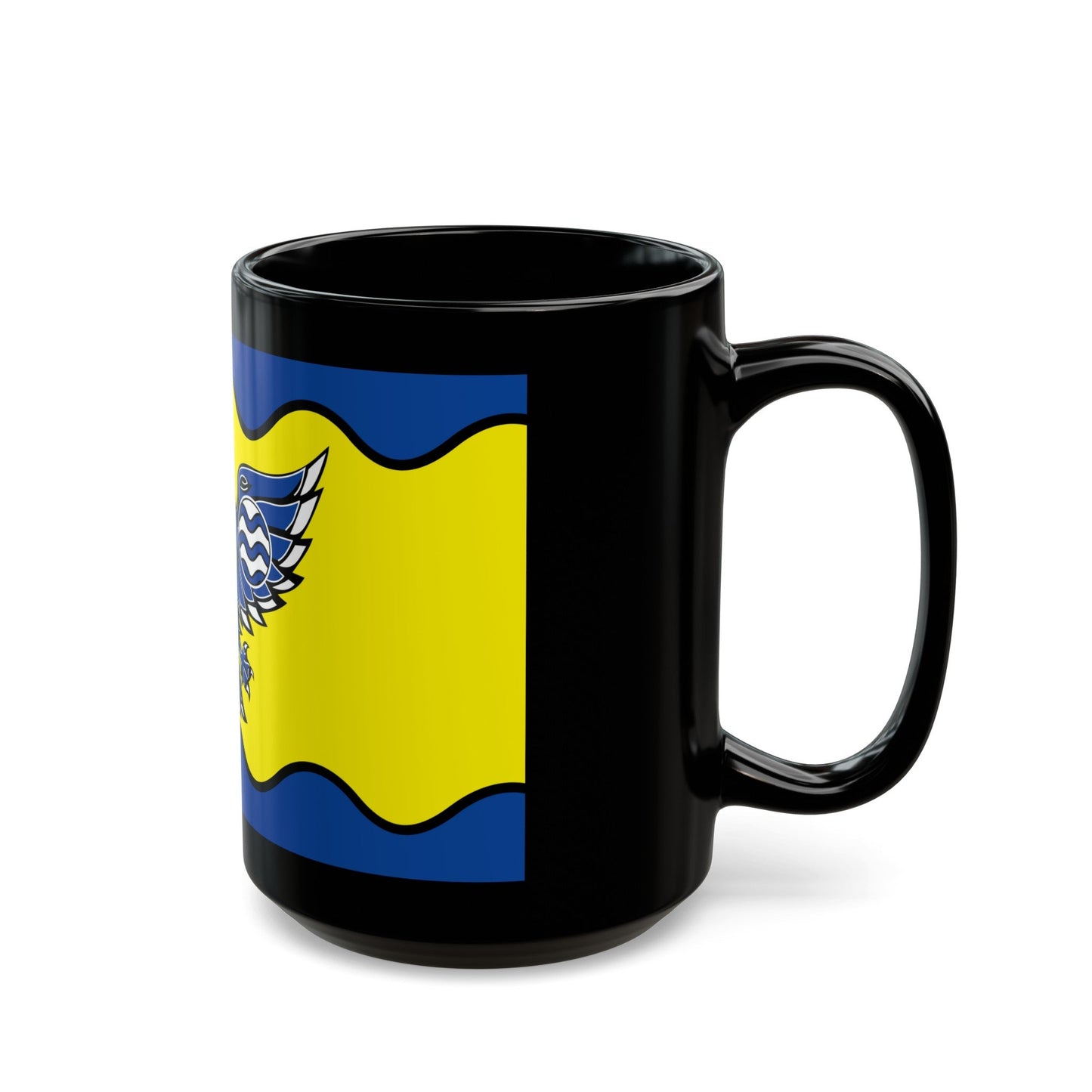 Flag of Burnaby BC Canada - Black Coffee Mug-The Sticker Space