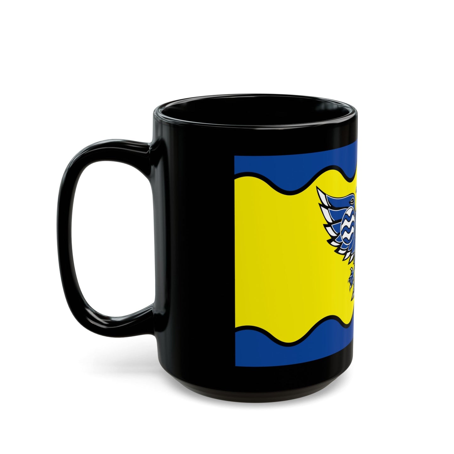 Flag of Burnaby BC Canada - Black Coffee Mug-The Sticker Space