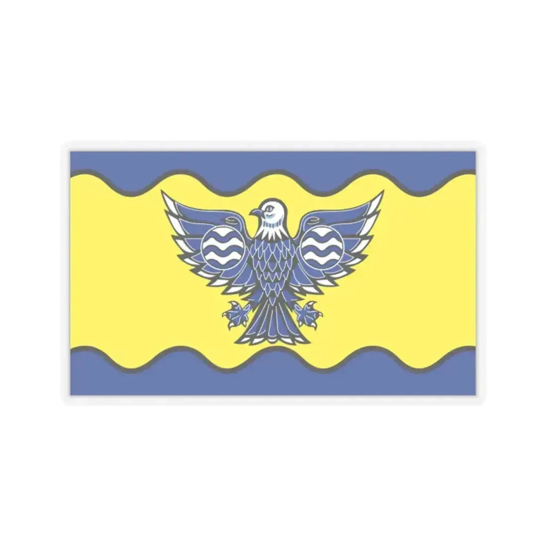 Flag of Burnaby BC Canada - STICKER Vinyl Kiss-Cut Decal 2 Inch Transparent - The Sticker Space