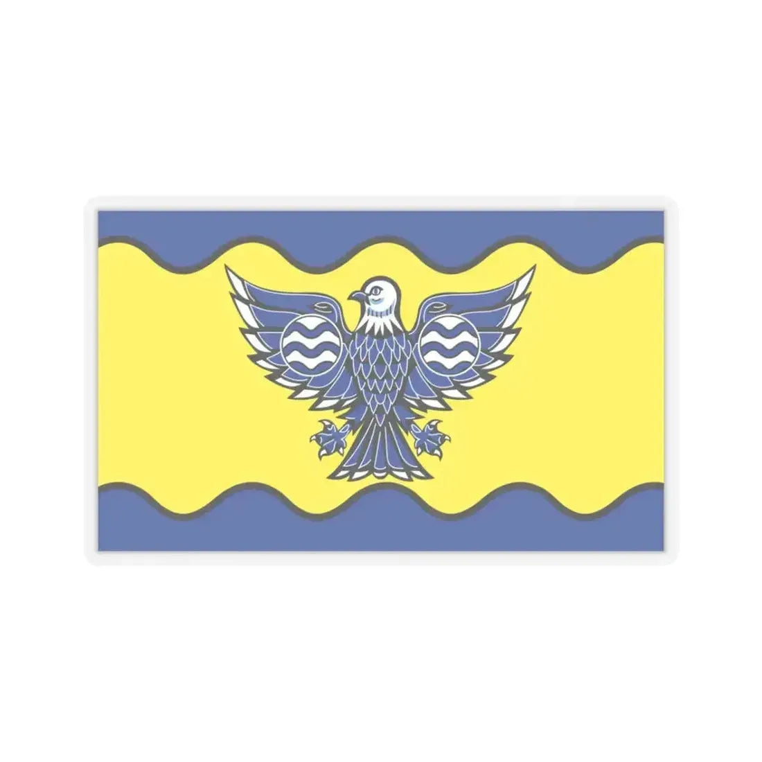 Flag of Burnaby BC Canada - STICKER Vinyl Kiss-Cut Decal 3 Inch Transparent - The Sticker Space