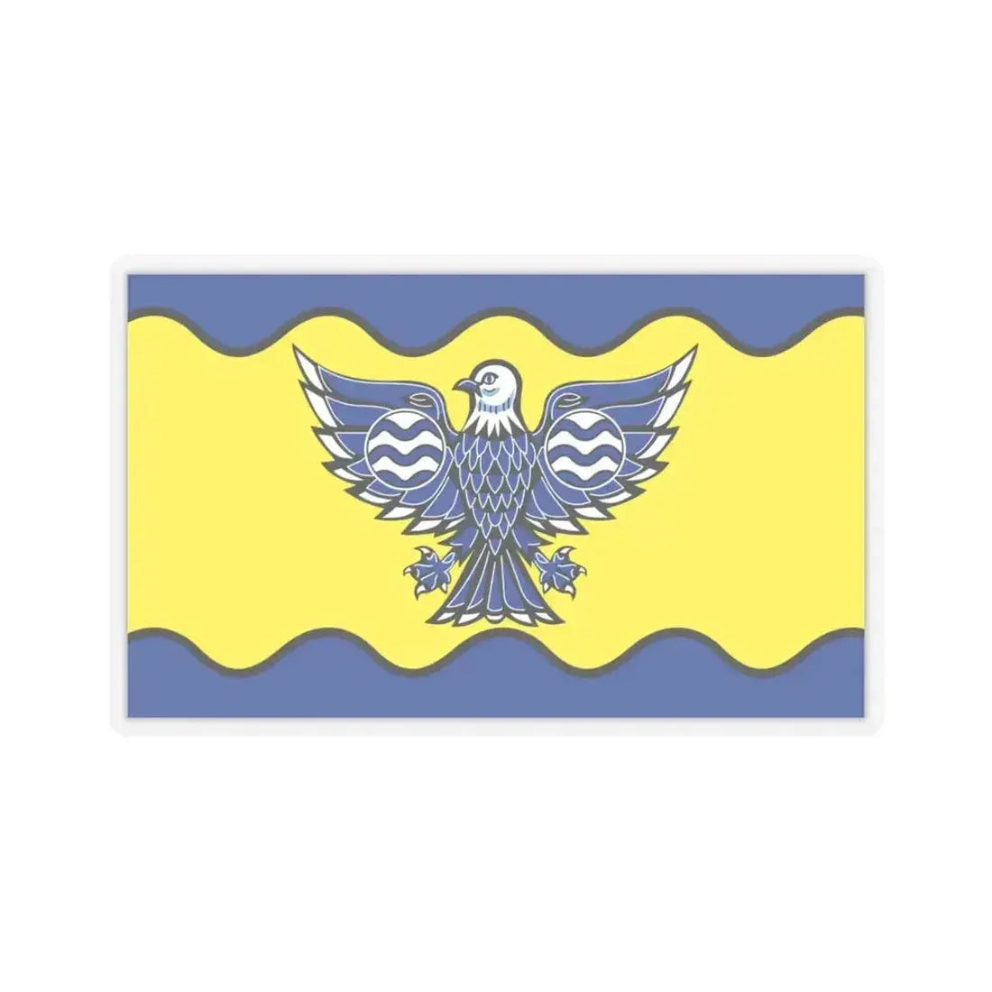 Flag of Burnaby BC Canada - STICKER Vinyl Kiss-Cut Decal 4 Inch Transparent - The Sticker Space