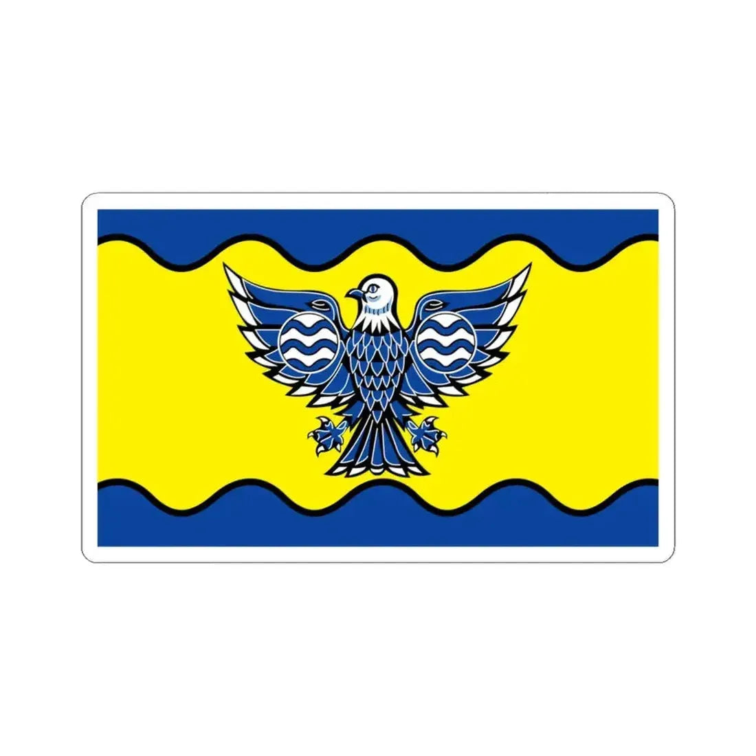 Flag of Burnaby BC Canada - STICKER Vinyl Kiss-Cut Decal 4 Inch White - The Sticker Space