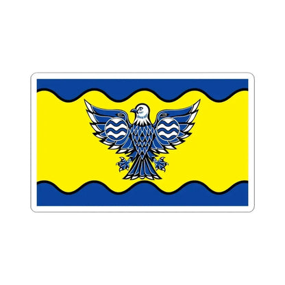 Flag of Burnaby BC Canada - STICKER Vinyl Kiss-Cut Decal 4 Inch White - The Sticker Space