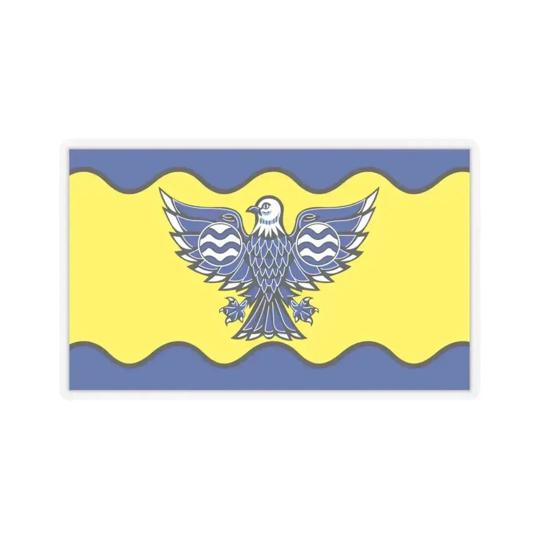 Flag of Burnaby BC Canada - STICKER Vinyl Kiss-Cut Decal 6 Inch Transparent - The Sticker Space