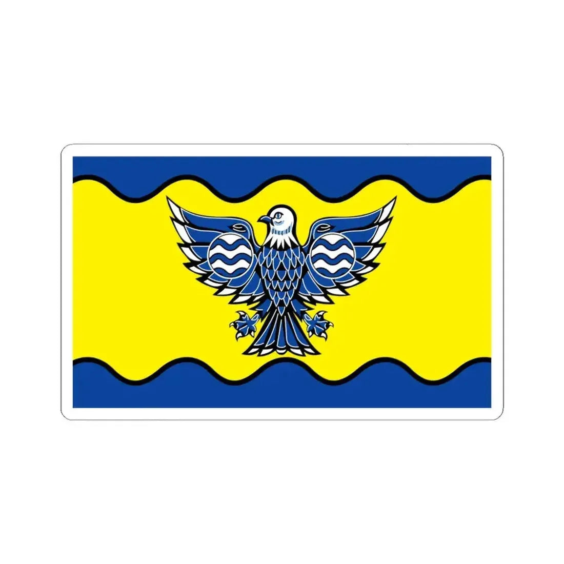 Flag of Burnaby BC Canada - STICKER Vinyl Kiss-Cut Decal 6 Inch White - The Sticker Space