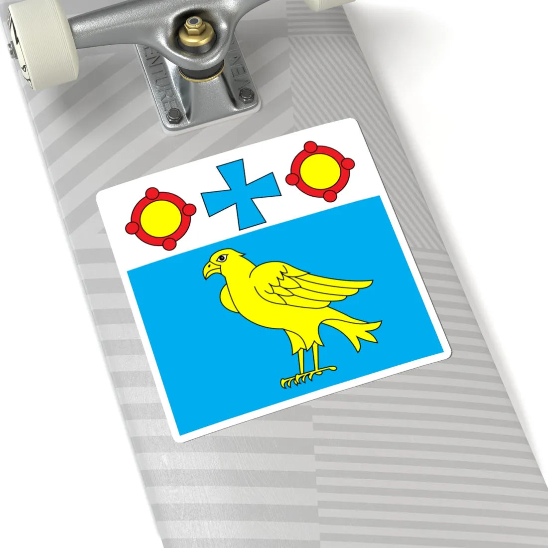 Flag of Burshtyn (Ukraine) STICKER Vinyl Kiss-Cut Decal - The Sticker Space