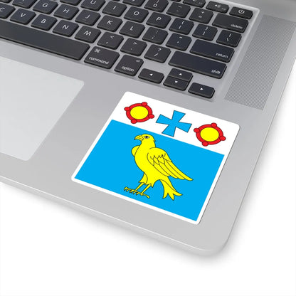 Flag of Burshtyn (Ukraine) STICKER Vinyl Kiss-Cut Decal - The Sticker Space