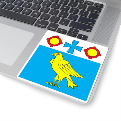 Flag of Burshtyn (Ukraine) STICKER Vinyl Kiss-Cut Decal - The Sticker Space