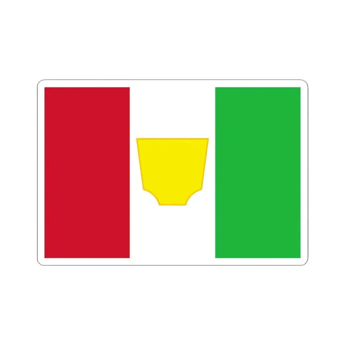 Flag of Burundi 1961-1962 (Burundi) STICKER Vinyl Kiss-Cut Decal 3 Inch White - The Sticker Space