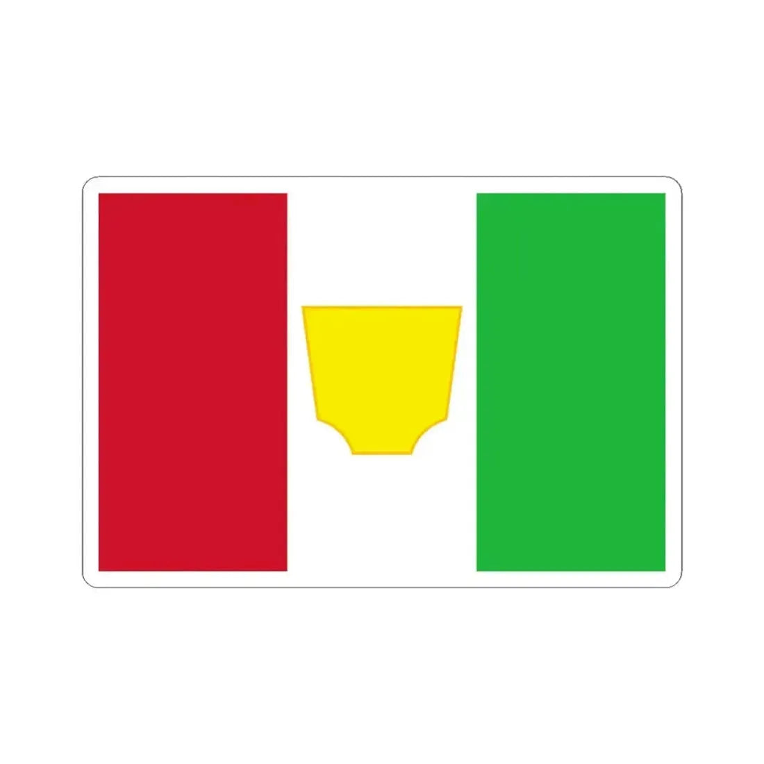 Flag of Burundi 1961-1962 (Burundi) STICKER Vinyl Kiss-Cut Decal 4 Inch White - The Sticker Space
