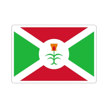 Flag of Burundi 1962-1966 (Burundi) STICKER Vinyl Kiss-Cut Decal 3 Inch White - The Sticker Space