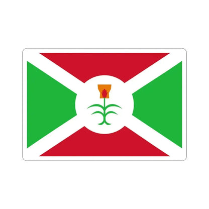 Flag of Burundi 1962-1966 (Burundi) STICKER Vinyl Kiss-Cut Decal 4 Inch White - The Sticker Space