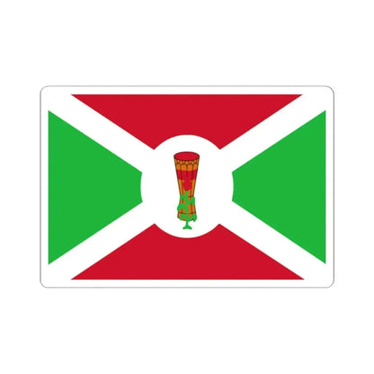 Flag of Burundi 1962-1966 variant (Burundi) STICKER Vinyl Kiss-Cut Decal 2 Inch White - The Sticker Space