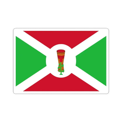 Flag of Burundi 1962-1966 variant (Burundi) STICKER Vinyl Kiss-Cut Decal 3 Inch White - The Sticker Space